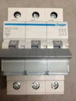 Hager MCN310 Leitungsschutzschalter 10A, 3polig